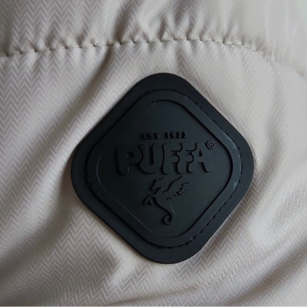 Puffa Oversized Collarless Padded Jacket Luxe Sat… - image 5